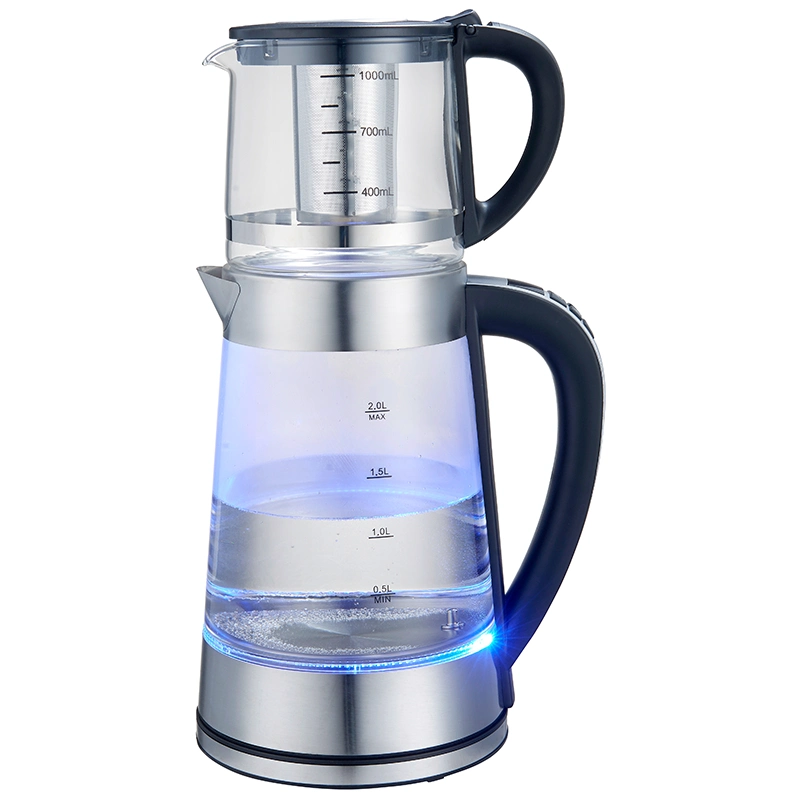 Household Double Layers Heat Protection Glass Electric Kettle