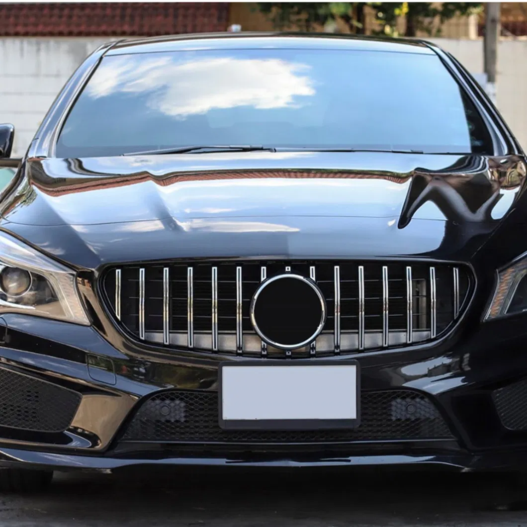 ABS Materials W117 Gt Without Camera Hole Vertical Grill for Benz Cla Class 2014 2015 2016 2017 2018
