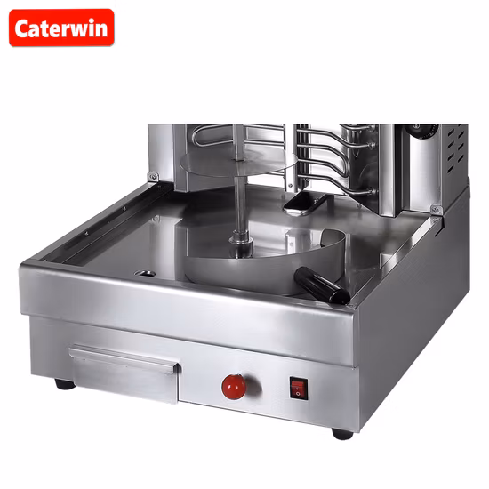 Commercial Adjustable Stainless Steel Electric Shawarma Grill Vertical Kebab Middle East Rotisserie Shawarma