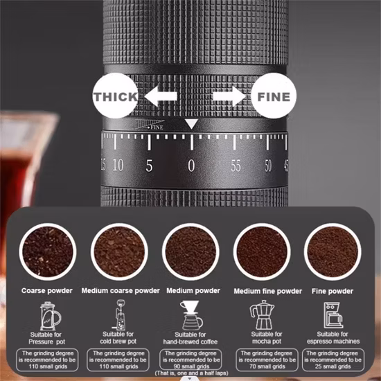Stainless Steel Homeuse Espresso Mini Small Hand Mill Portable Manual Coffee Grinder