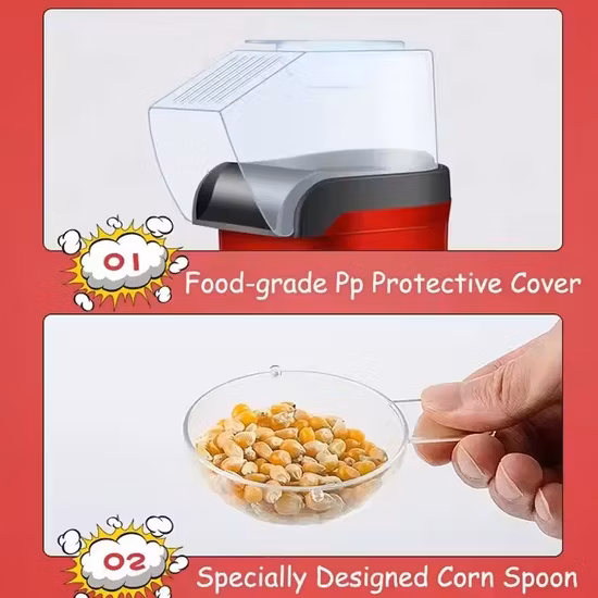 Home Party Electric Automatic Popcorn Maker Mini Electric Hot Air Popcorn Machine (9922)